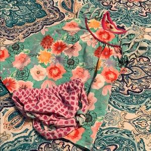 Floral Matilda Jane girls dress with diaper cover